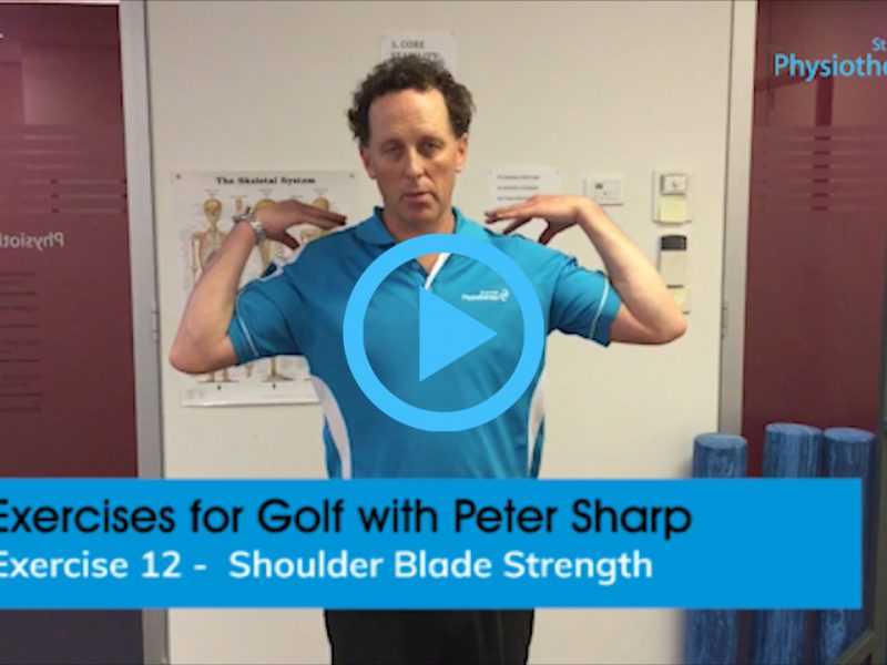 Golf exercises shoulder blade strength